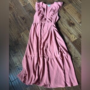 Entro Pink Maxi Dress Size Large
